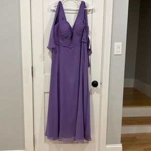 Purple Chiffon Bridesmaid Dress